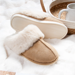 Cotton & Cashmere Aspen Sherpa Scuff Slippers