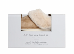 Cotton & Cashmere Aspen Sherpa Scuff Slippers