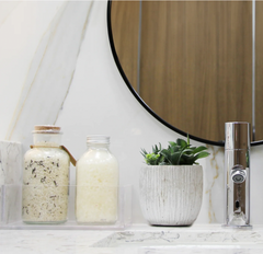 Lucite Infinity Storage Tray and Guest Napkin Holder