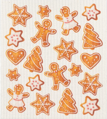 Gingerbread Cookies Holiday Swedish Dishcloth