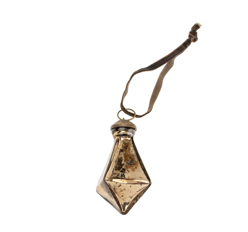 Diamond Droplet Holiday Ornament Smoke Small