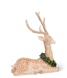 White Tail Resin Sitting Deer