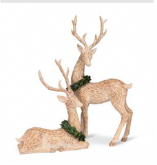 White Tail Resin Sitting Deer