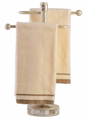 Cream Embroidered Fingertip 100% Cotton Towel