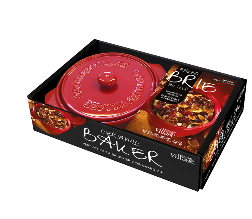 Gourmet Du Village Brie Baker Gift Set Cranberry Almond Kit
