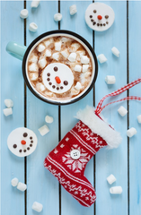 Gourmet Du Village Snowman Marshmallow Topping for Hot Chocolate