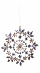 Clear Jewelled Snowflake Ornament 6.5"