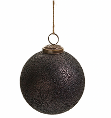 ORNAMENT TEXTURE RUSTIC GLASS BLACK 4"X4"