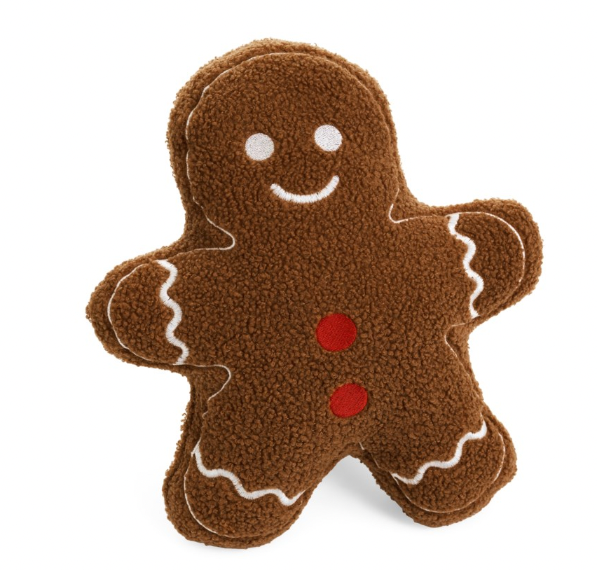 Gingerbread Man Cookie Cutout Cushion