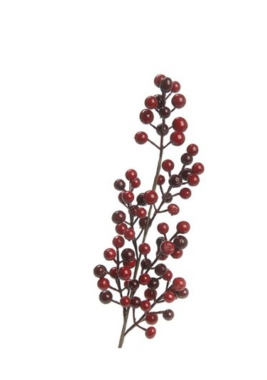 Spray Red Berry Stem 24"