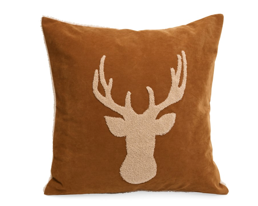 Stud Tan & Beige Deer Cushion 18"x18"