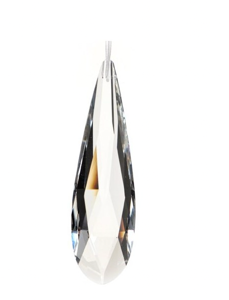 Crystal Drop Oval Ornament 5"