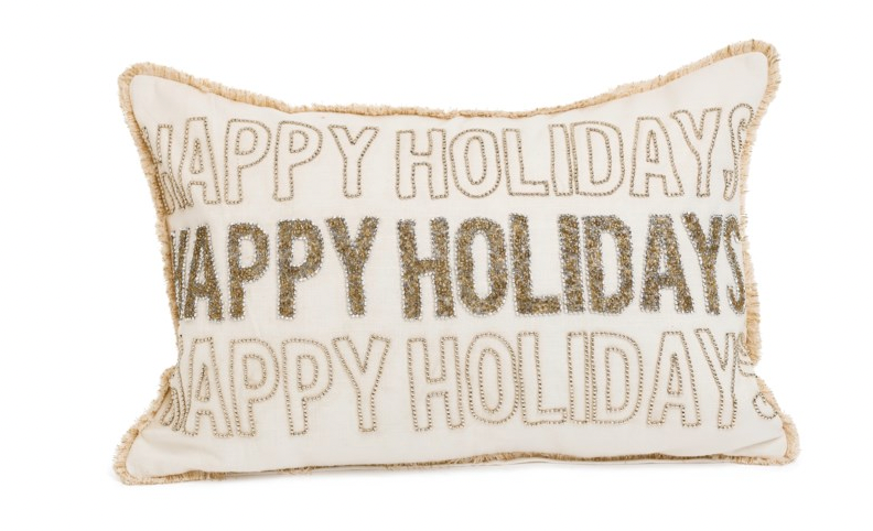 Happy Holidays Bead Cushion 14"x20"
