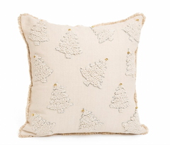 Cream & Gold Trees With Bells Cushion 20"x20"