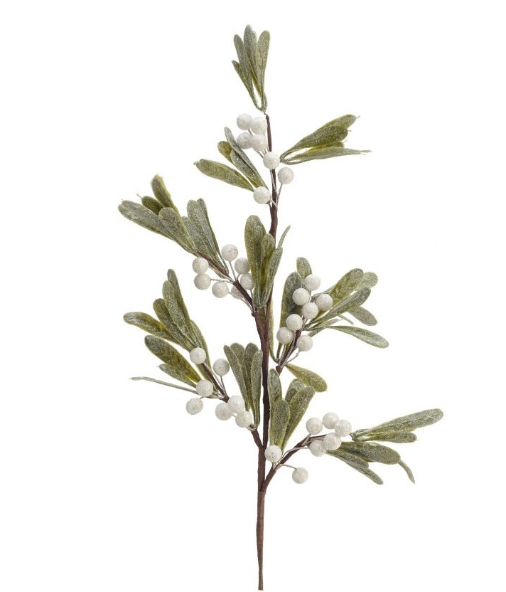 Berry Spray Mistletoe 24" Stem