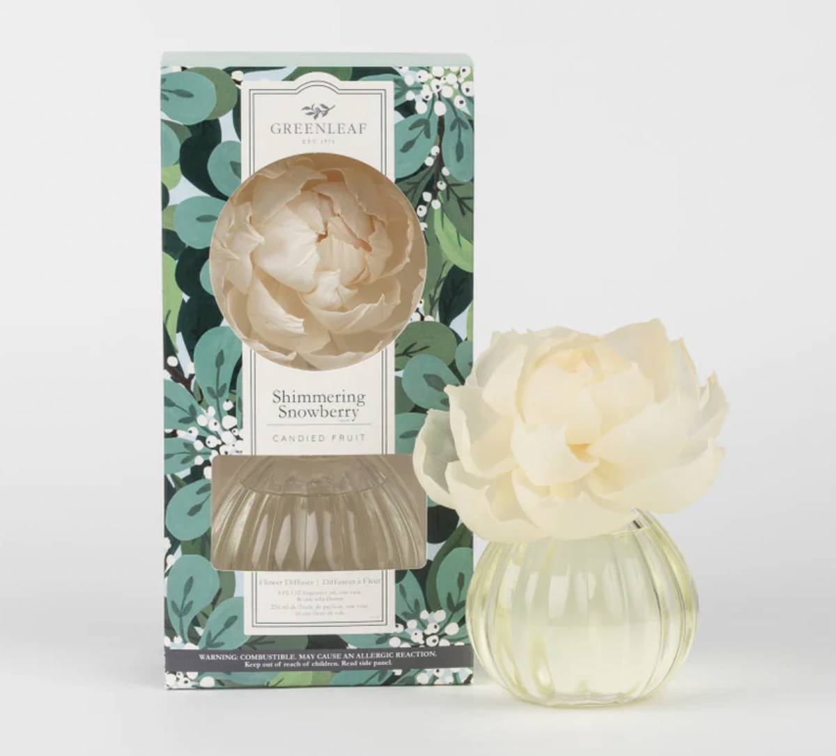 Greenleaf Shimmering Snowberry Paper Flower Diffuser