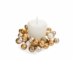 Candle Ring Beads & Pearls 6" Large