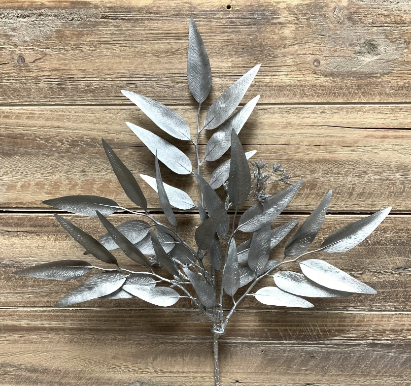 SILVER WILLOW EUCALYPTUS PICK 17"