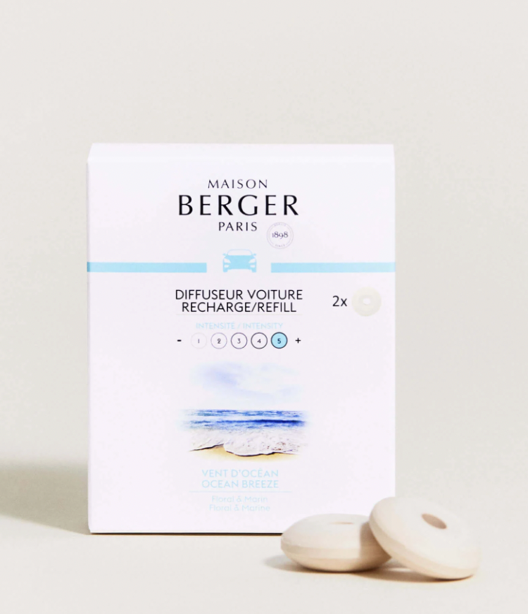 Maison Berger Ocean Breeze Car Diffuser Refill Set of 2