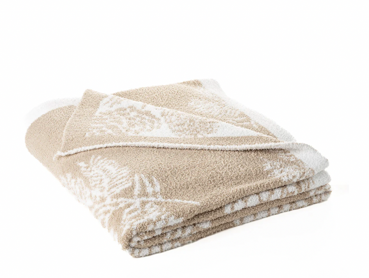 Cocotte Pinecone Natural Throw Blanket 50"x60"