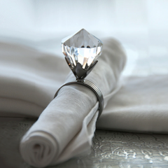 Diamond Napkin Ring Set of 4