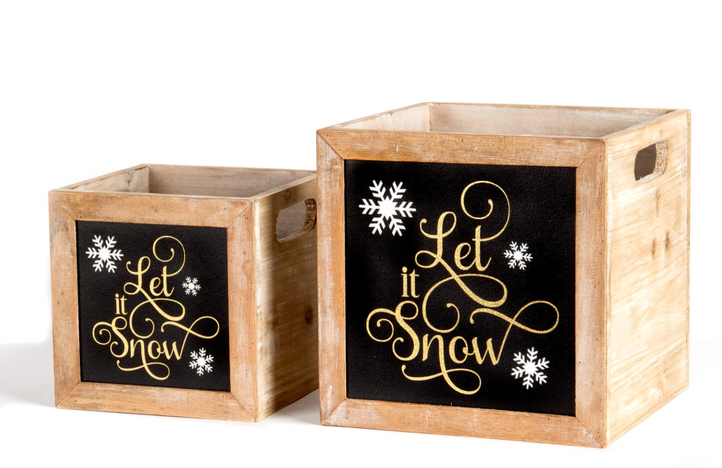 Let It Snow Gift Box Crate