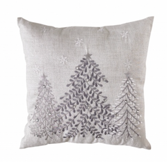 Silver Jewel Christmas Tree Cushion 18"