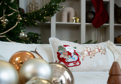 Santa Sleigh Cushion 14"x24"