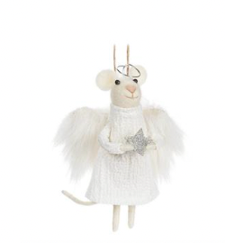 Angel Mouse With Scarf Ornament