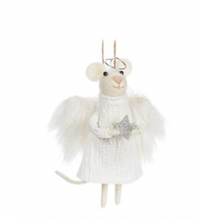 Angel Mouse With Scarf Ornament