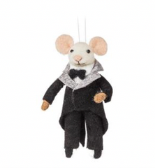 Groom Mouse In Tuxedo Ornament