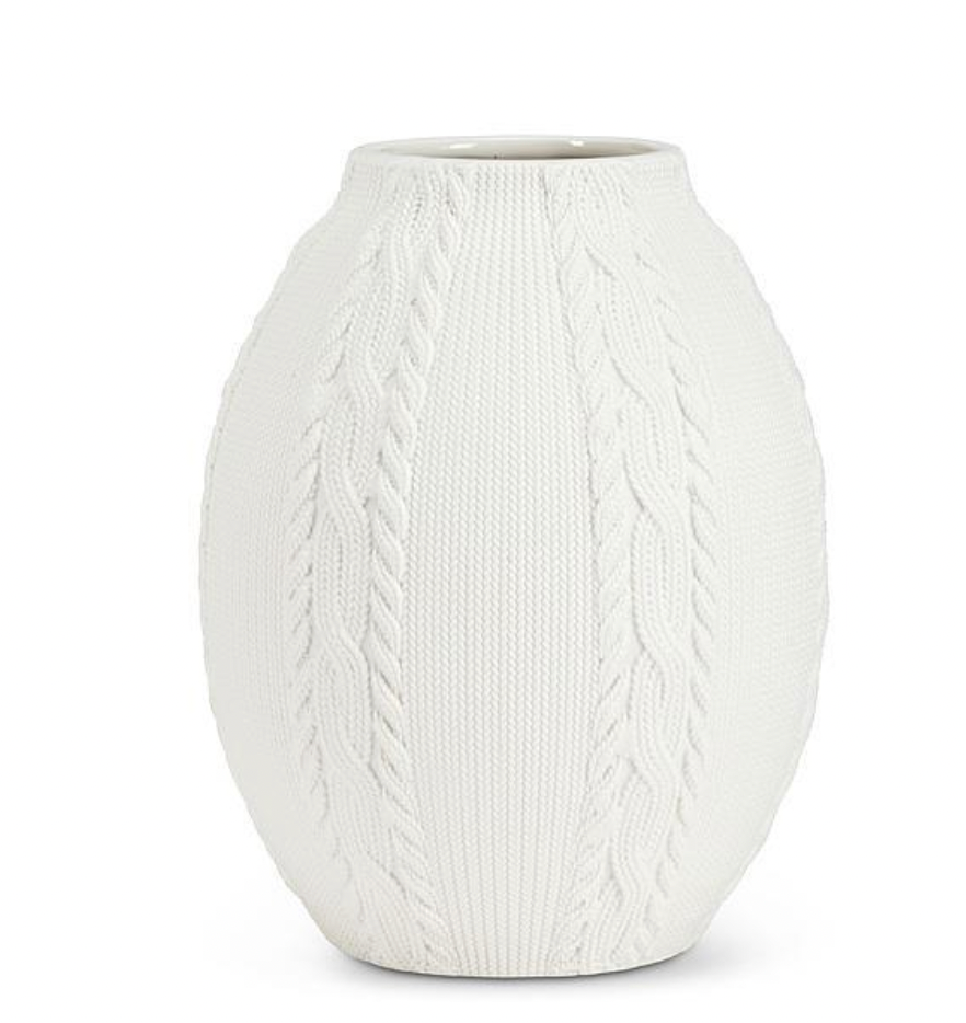 Cable Knit Vase 6"