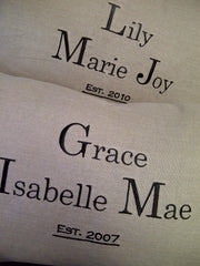 Baby Name Announcement PIllow
