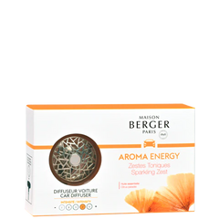 Maison Berger Aroma Energy Car Diffuser Kit - Citrus Peach