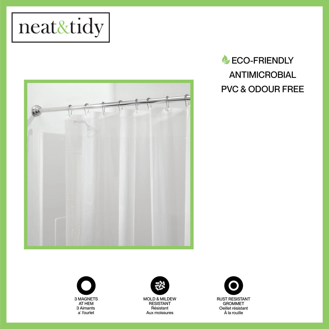 Neat & Tidy PEVA Liner Frosted 70"x72"