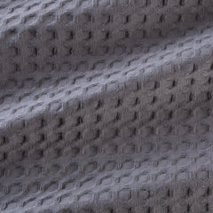 Belgian Waffle Fabric Shower Curtain Grey