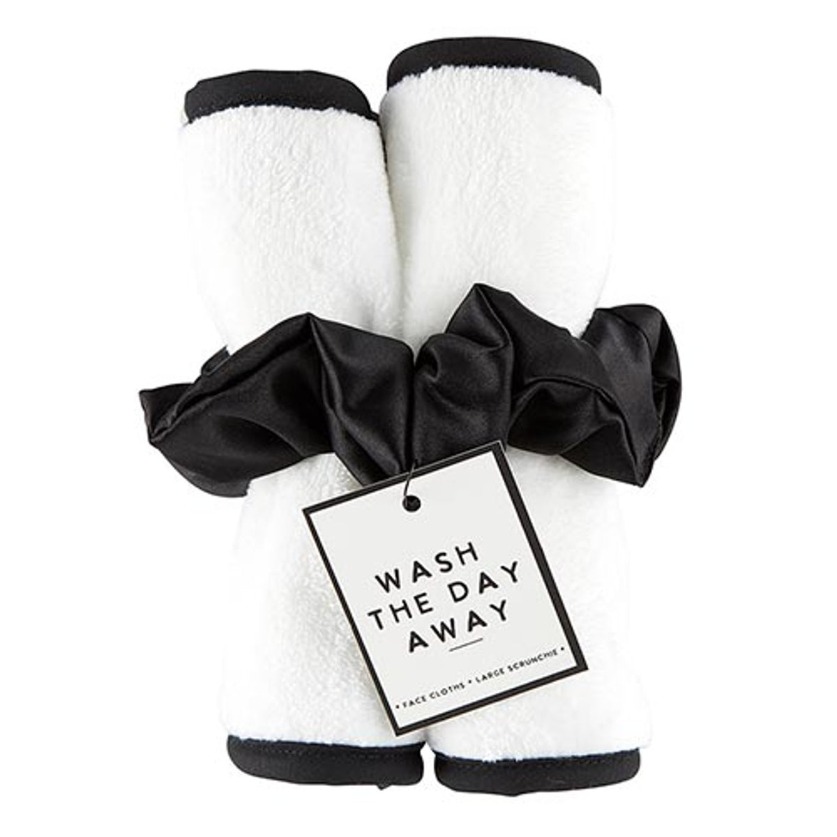 Wash The Day Away! Plush Makeup 2 Face Cloths & Scrunchie Gift Set