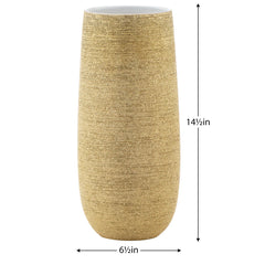 Brava Gold Spun Textured Vase 14.5"