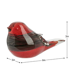 Cardinal Bird Paperweight 3"H