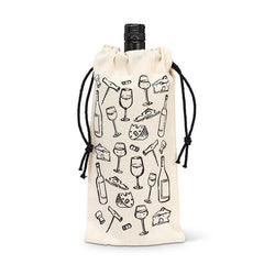 Wine & Cheese Wine Tote Gift Bag