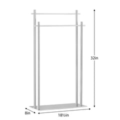Vero Chrome 2 Tier Towel Stand