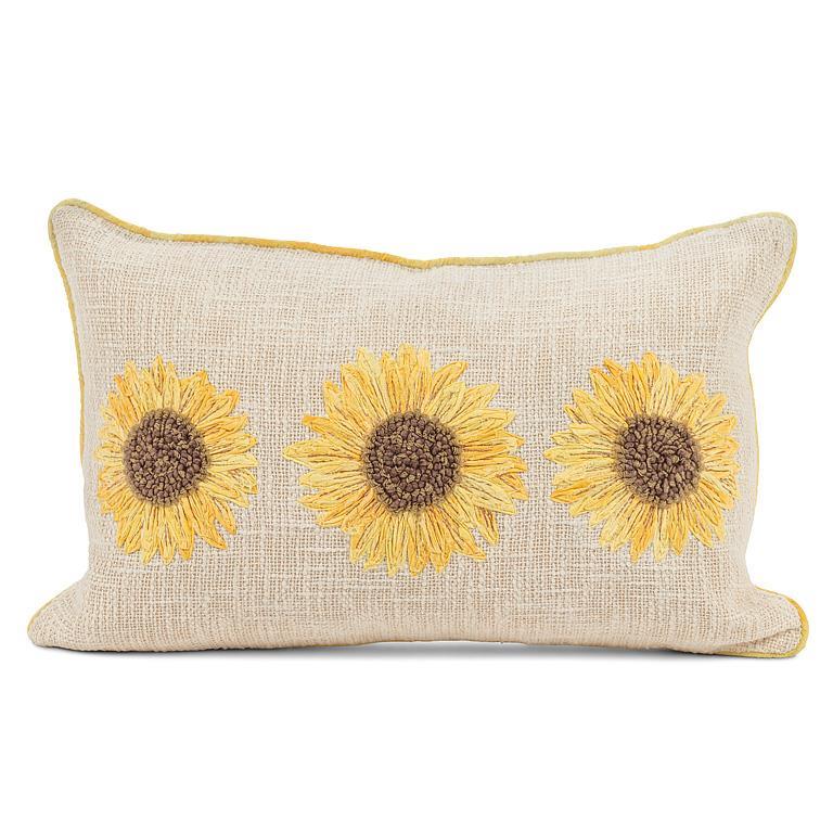 Stitch Sunflower Accent Cushion 14"x22"