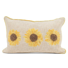 Stitch Sunflower Accent Cushion 14"x22"