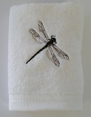 Dragonfly Embroidered Hand Towel