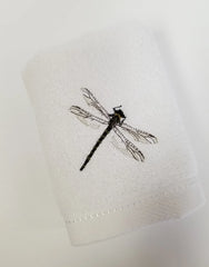 Dragonfly Embroidered Hand Towel