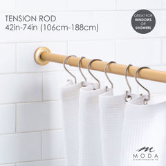 Draper Tension Curtain Rod Gold 41"-76"
