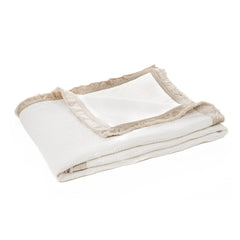 Enoki Cream 100% Cotton Throw Blanket 50"x60"