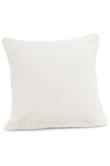 Ultra Soft Faux Fur Ivory Cushion 18"x18"