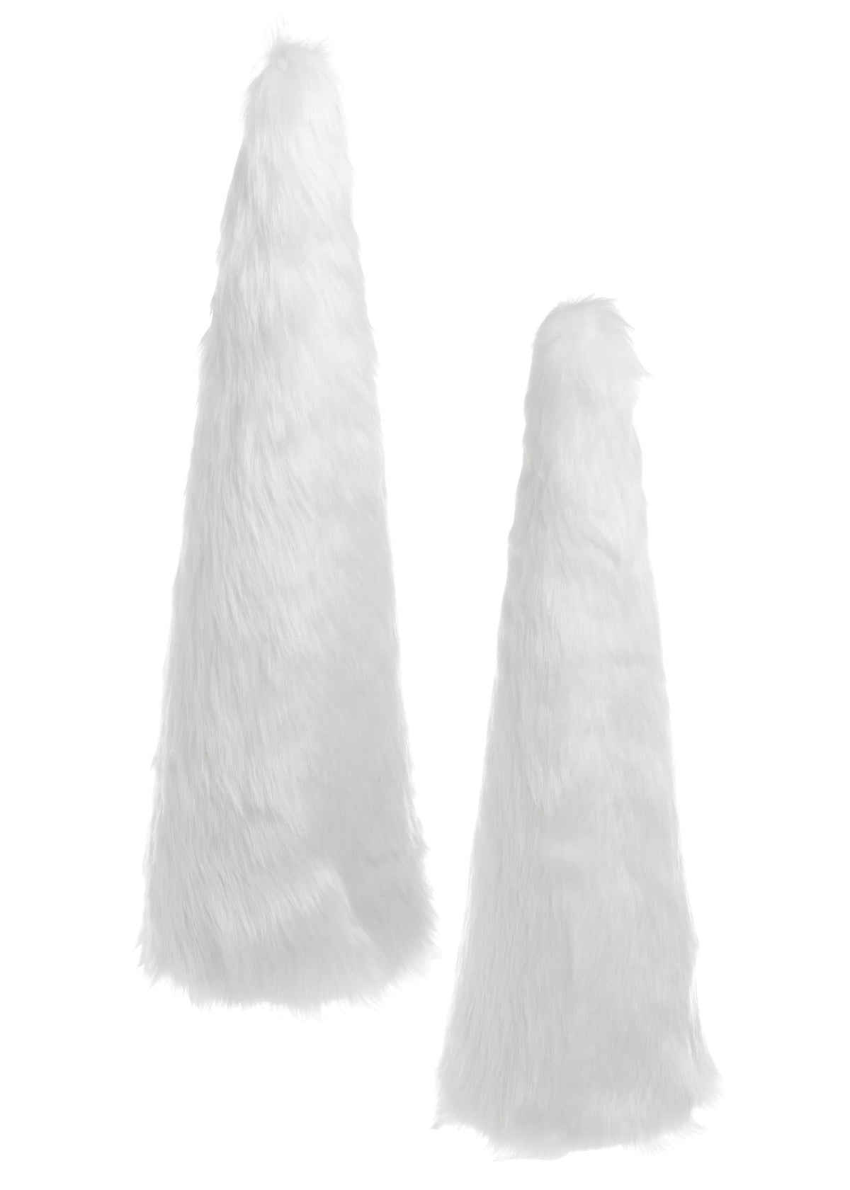 Faux Fur Cone Tree White Small 16"