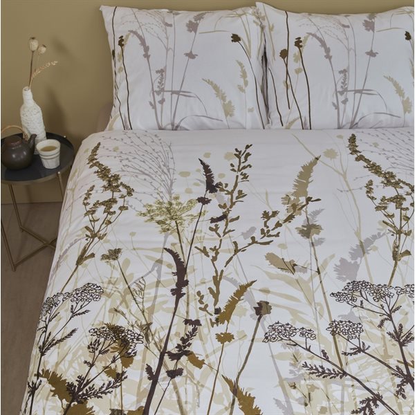 Grace Romantic Botanical Printed Duvet Cover Set with Shams